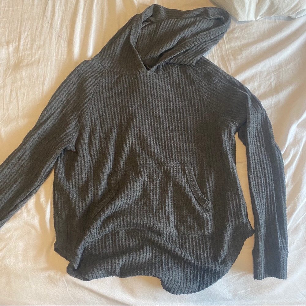 Grey waffle hoodie